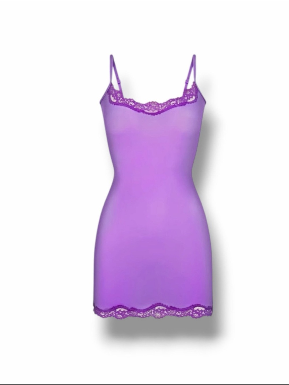 SKIMS Fits Everybody Lace Slip Dress Ultra Violet